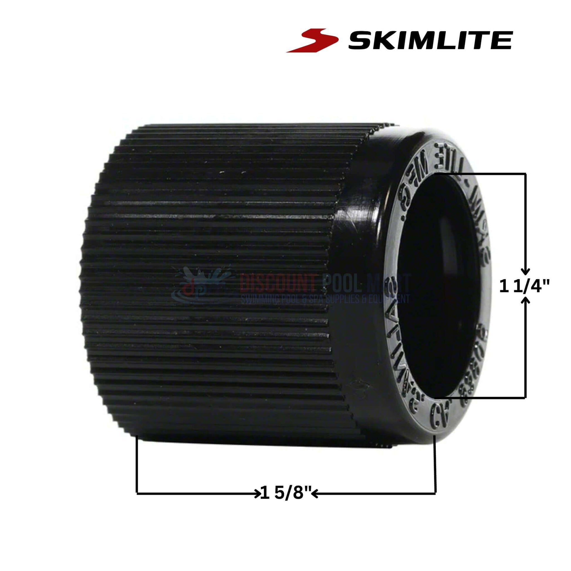 Skimlite Female Fitting for Large Telescopic Pole in black, compatible with multiple models, available at Discount Pool Mart.