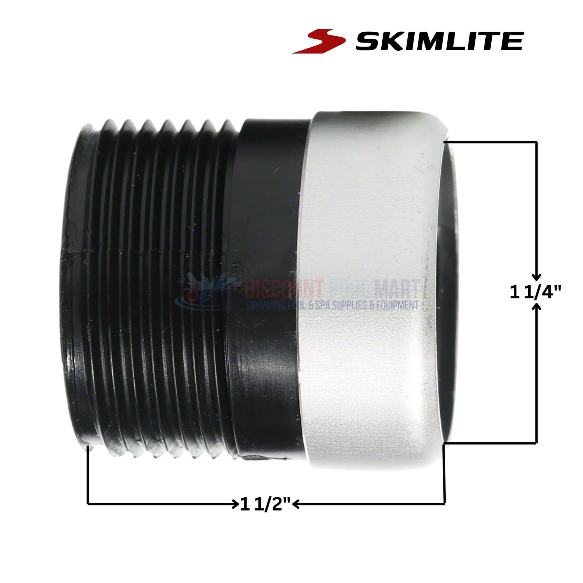 Skimlite 921 Male fitting for telescopic poles, 1.5" diameter, essential for pool maintenance. Available at Discount Pool Mart DPM.