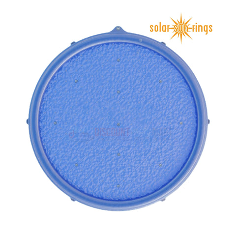 Solar Sun Rings Pool Cover in Plain Blue by Discount Pool Mart DPM, 5 ft diameter, UV-resistant design.