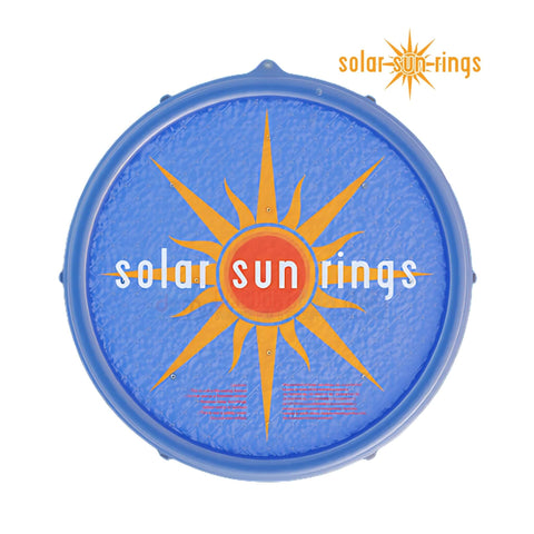Solar Sun Rings Pool Cover SSRA-SB-02 Sunburst Design from Discount Pool Mart DPM, 5 feet diameter, UV-resistant.