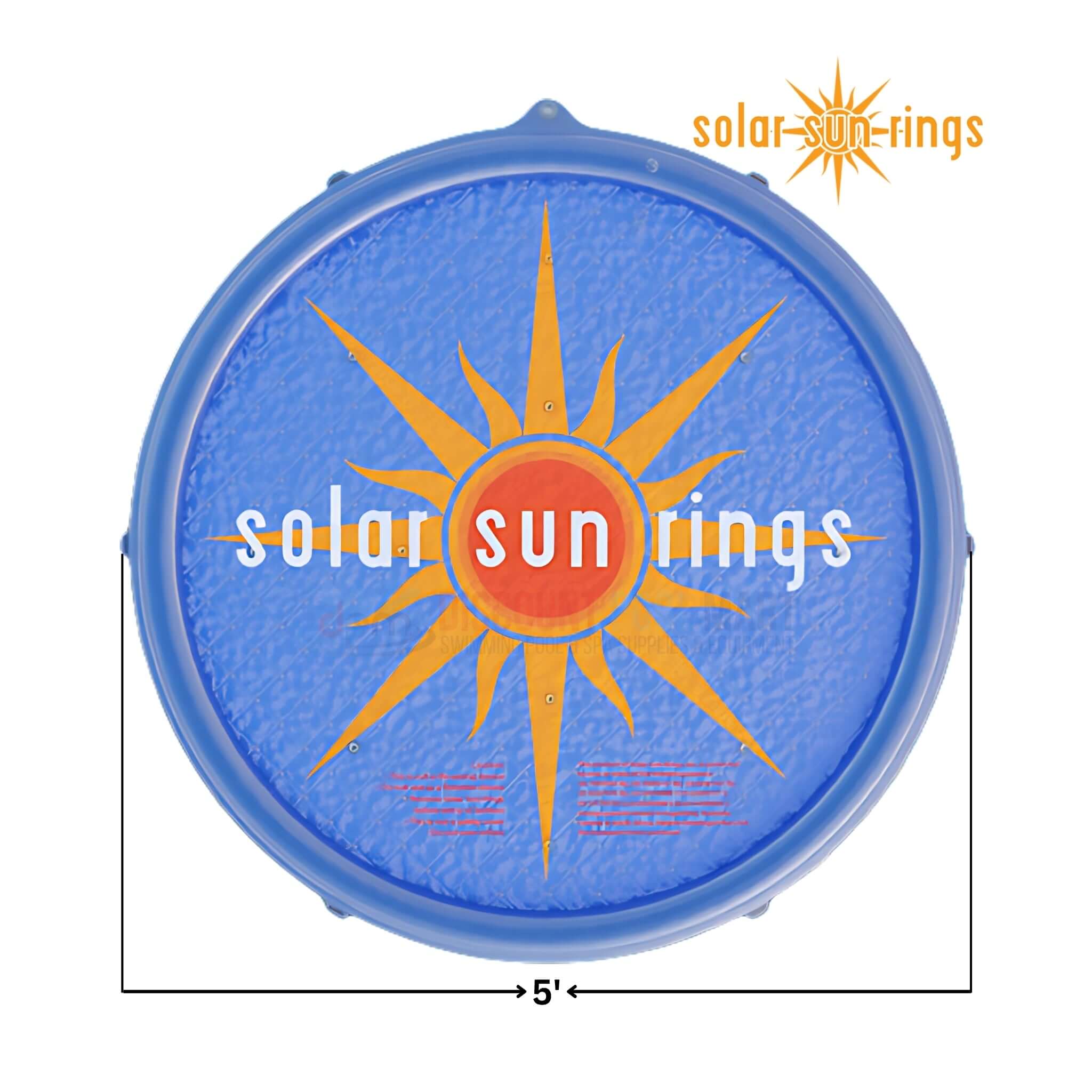 Solar Sun Rings Pool Cover | Sunburst Design | 5' x 5' | SSR-SB-02
