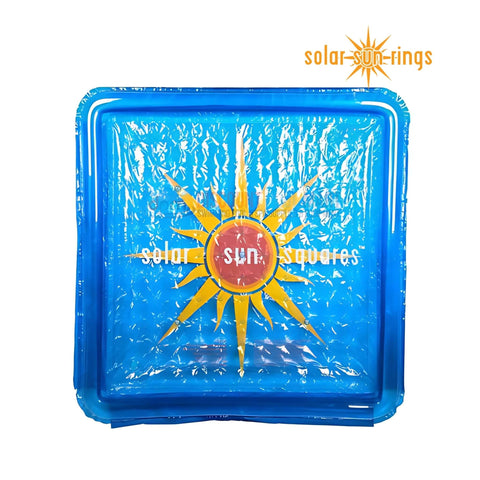 Solar Sun Square Pool Cover with Sunburst Design, 5' x 5', UV-resistant, part of Discount Pool Mart DPM, SKU SSSA-SB.