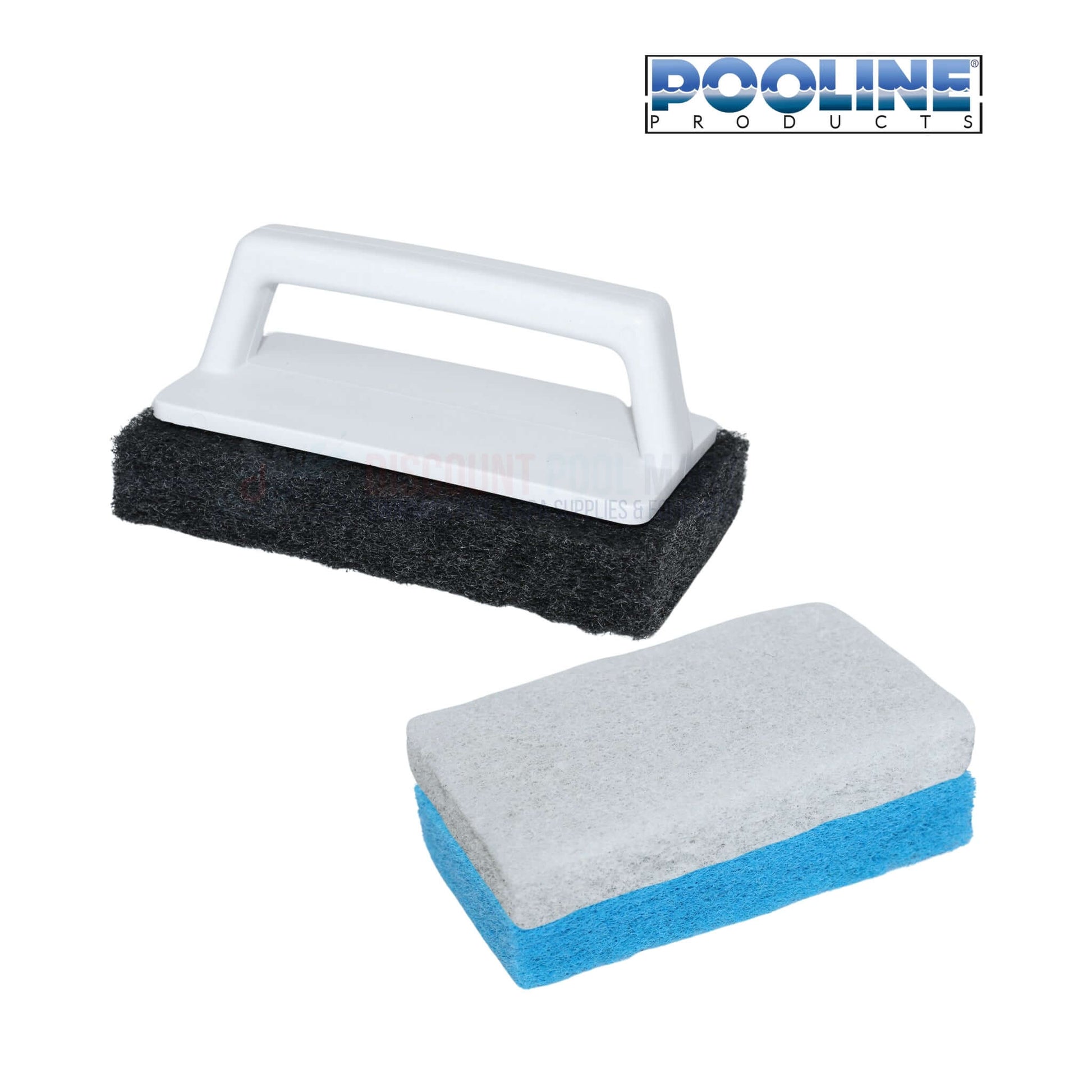 Super Scrubber pads with ergonomic handle, versatile pool cleaning tool from Discount Pool Mart DPM for effective scrubbing.
