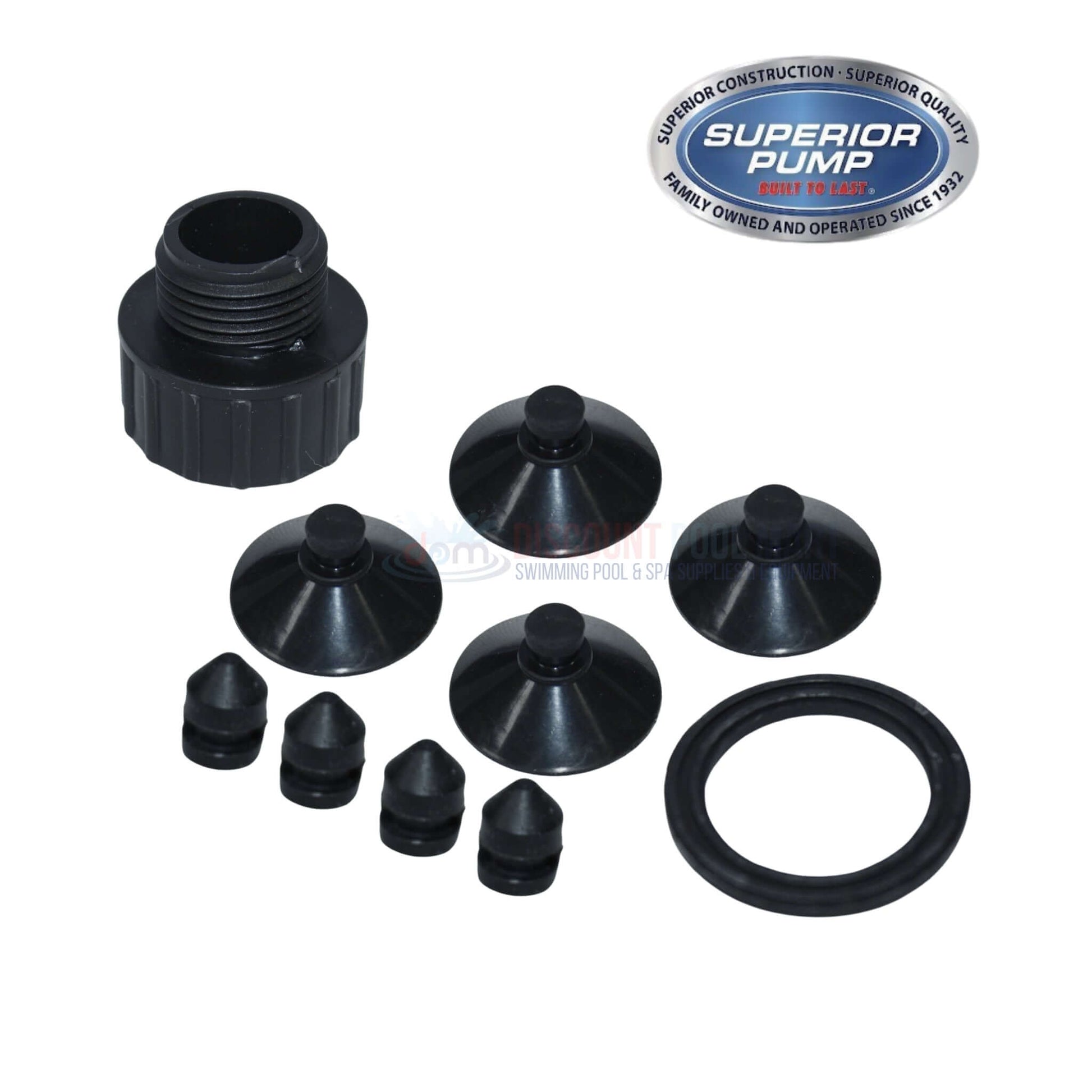 Superior Pump replacement parts kit including connectors and gaskets for efficient water transfer applications at Discount Pool Mart DPM.