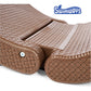 SwimWays Terra Sol Sonoma Pool Lounge close-up, featuring durable rattan-style vinyl. SKU: DPM