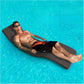 Man lounging on SwimWays Terra Sol Sonoma Pool Lounge in pool, from Discount Pool Mart DPM, SKU: Swimways-TerraSol