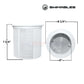 Swimables Basket SW-91-135 dimensions for Pentair Admiral Skimmers; 8.25in height, 7.75in width, DPM quality replacement.