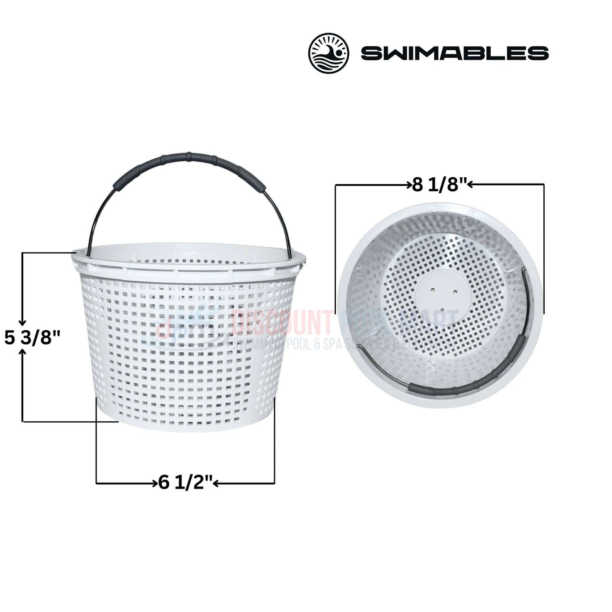 Swimables basket for Sta-Rite U3 skimmers by Discount Pool Mart, dimensions 8.125" top width, 6.5" bottom width.