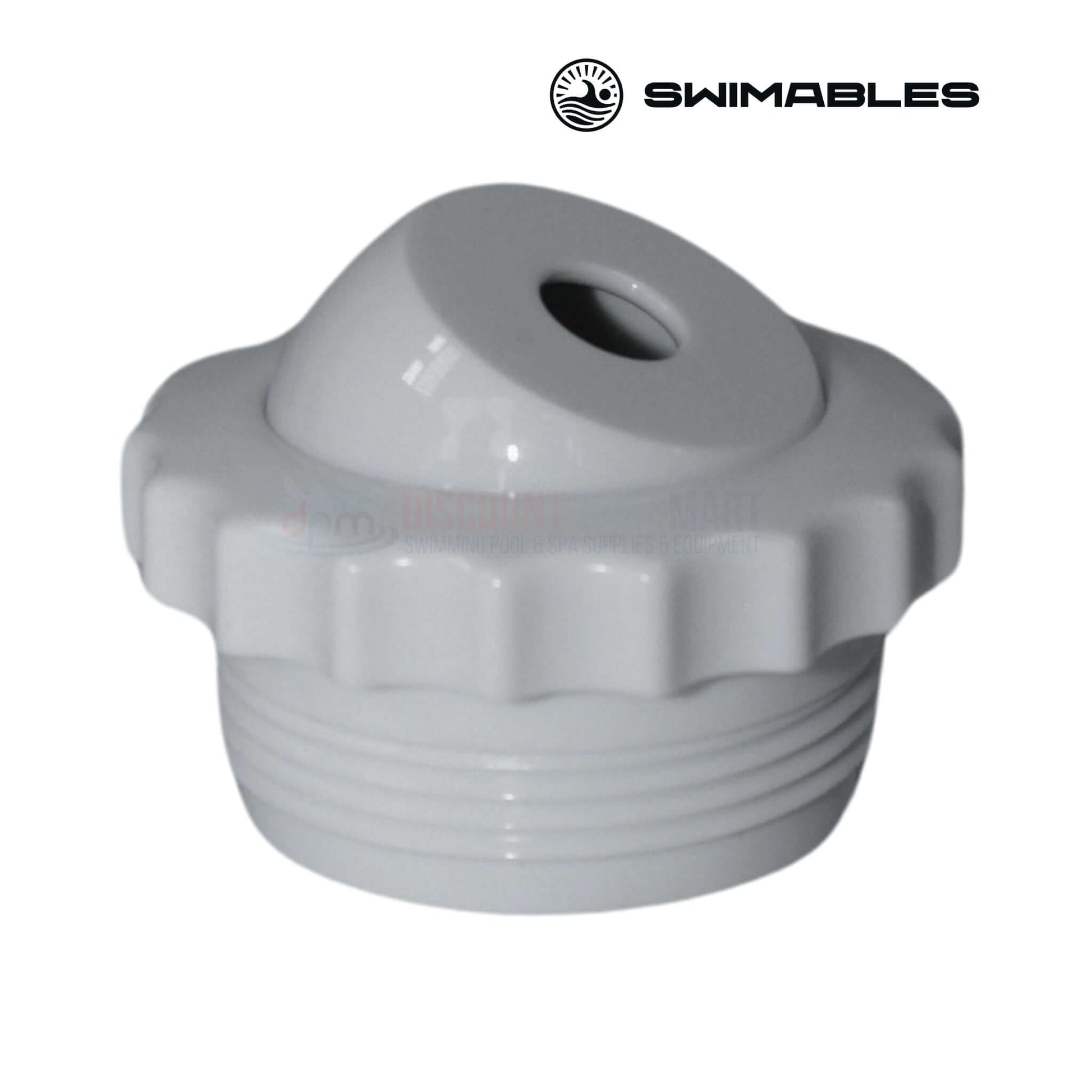 Swimables grey directional threaded eyeball fitting 1.5" x .375" for optimal pool water flow control. Discount Pool Mart DPM.