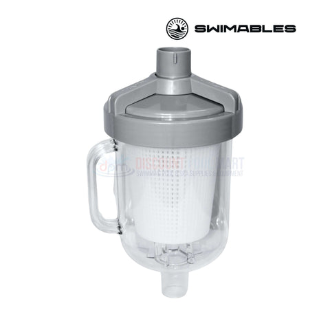 Swimables Heavy-Duty Standard Pool Leaf Canister SW-10-560 from Discount Pool Mart DPM, ideal for trapping leaves and debris.