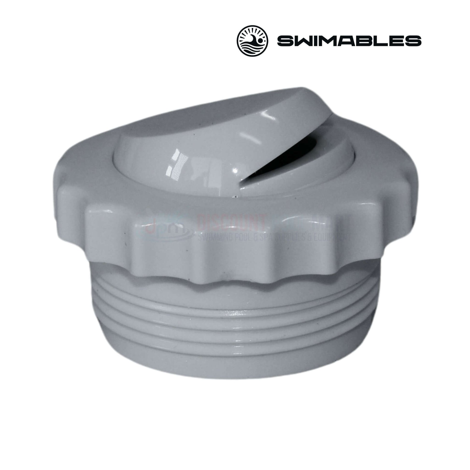 Swimables MIP threaded directional eyeball fitting slotted in grey, 1.5 inch, from Discount Pool Mart DPM.