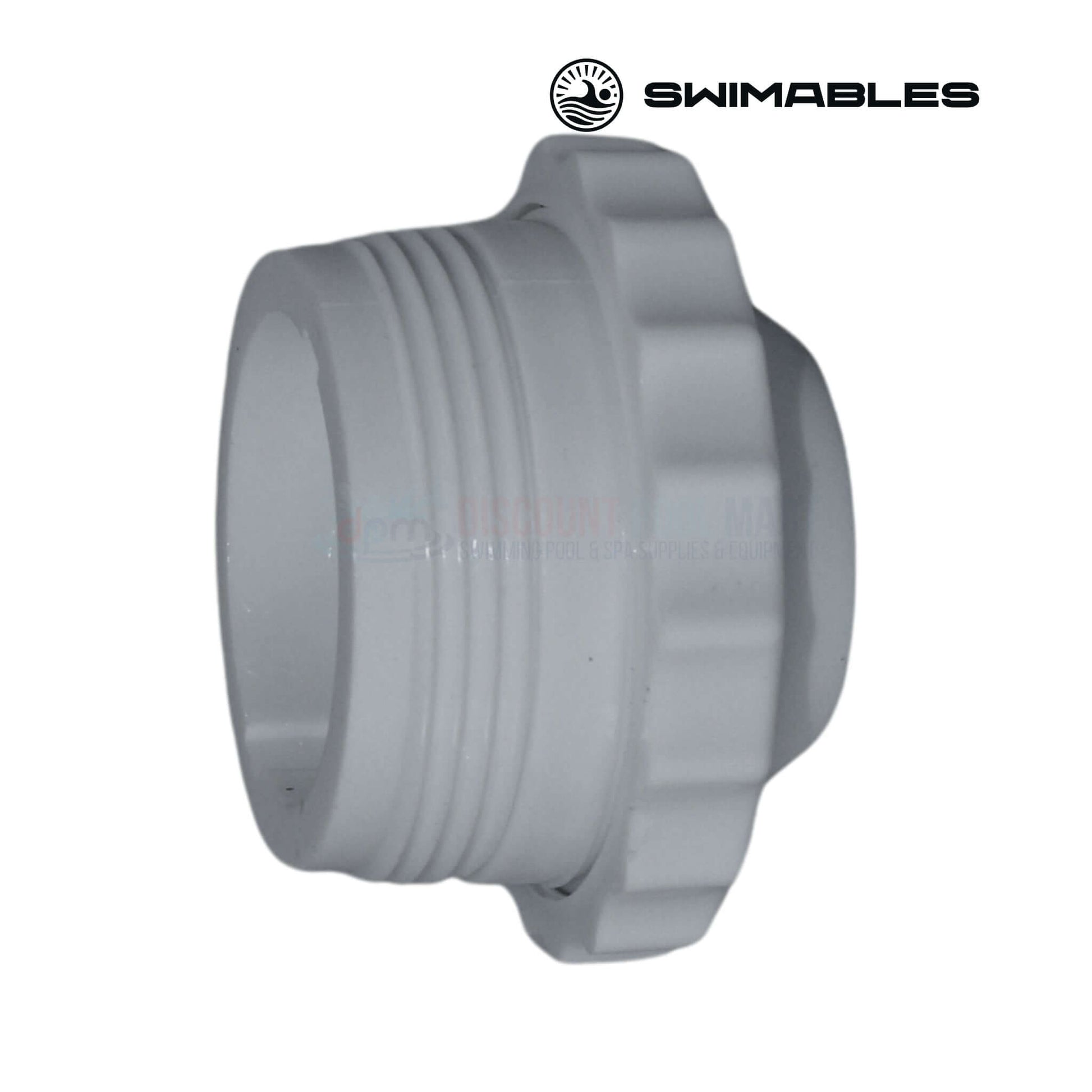 Swimables MIP Threaded Directional Eyeball Fitting SW-30-851, 1.5-inch grey slotted design for improved pool circulation at Discount Pool Mart DPM.