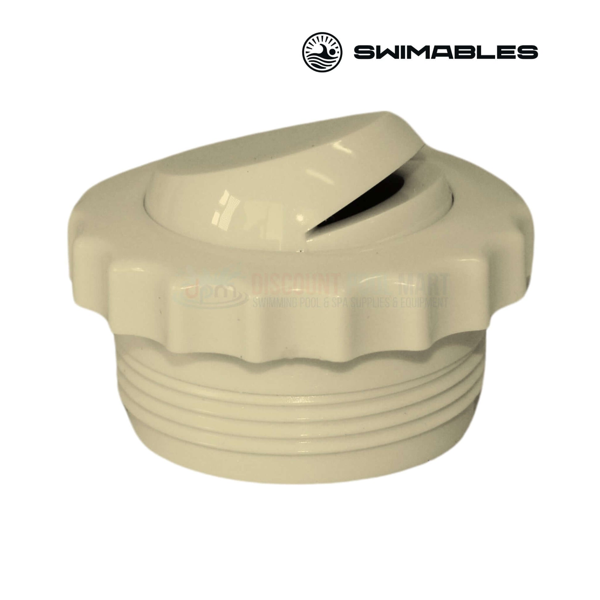 Swimables MIP Threaded Directional Eyeball Fitting Slotted, 1.5-inch tan fitting from Discount Pool Mart DPM.