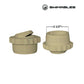 Swimables 1.5-inch MIP threaded directional eyeball fitting slotted in tan for pool circulation at Discount Pool Mart DPM.