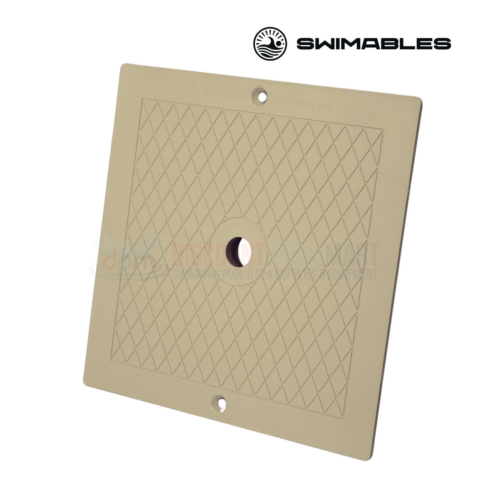 Swimables square lid for Hayward skimmers in tan, 10"x10", direct replacement for SPX1082E, available at Discount Pool Mart DPM.
