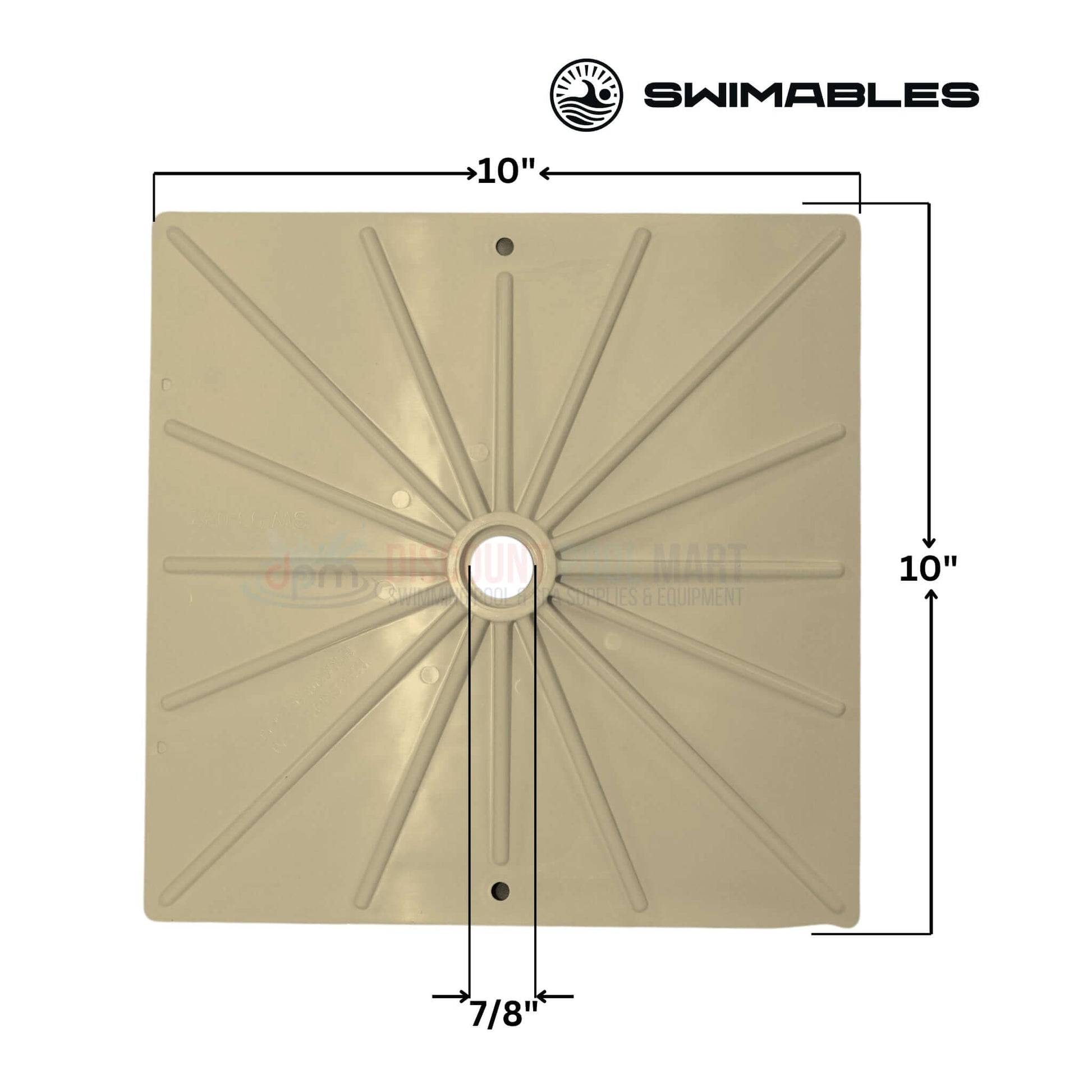 Swimables Square Lid for Hayward Skimmers, Tan, 10x10 inches, SPX1082E, Discount Pool Mart DPM, SW-93-083.