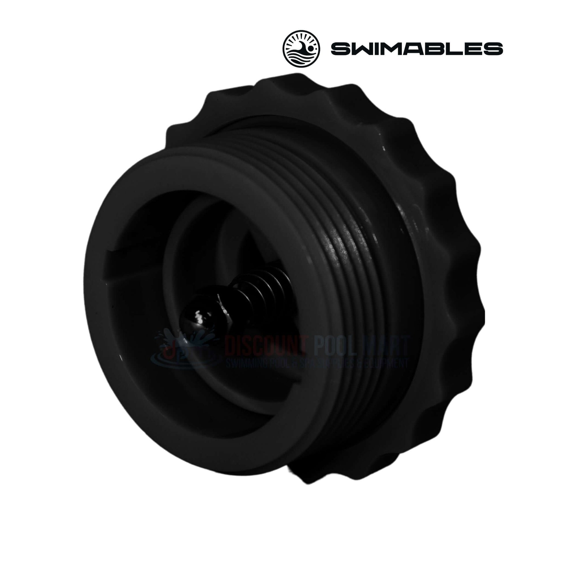 Swimables Spa Check Valve SW-32-340 black 1.5" MPT connection, available at Discount Pool Mart DPM.
