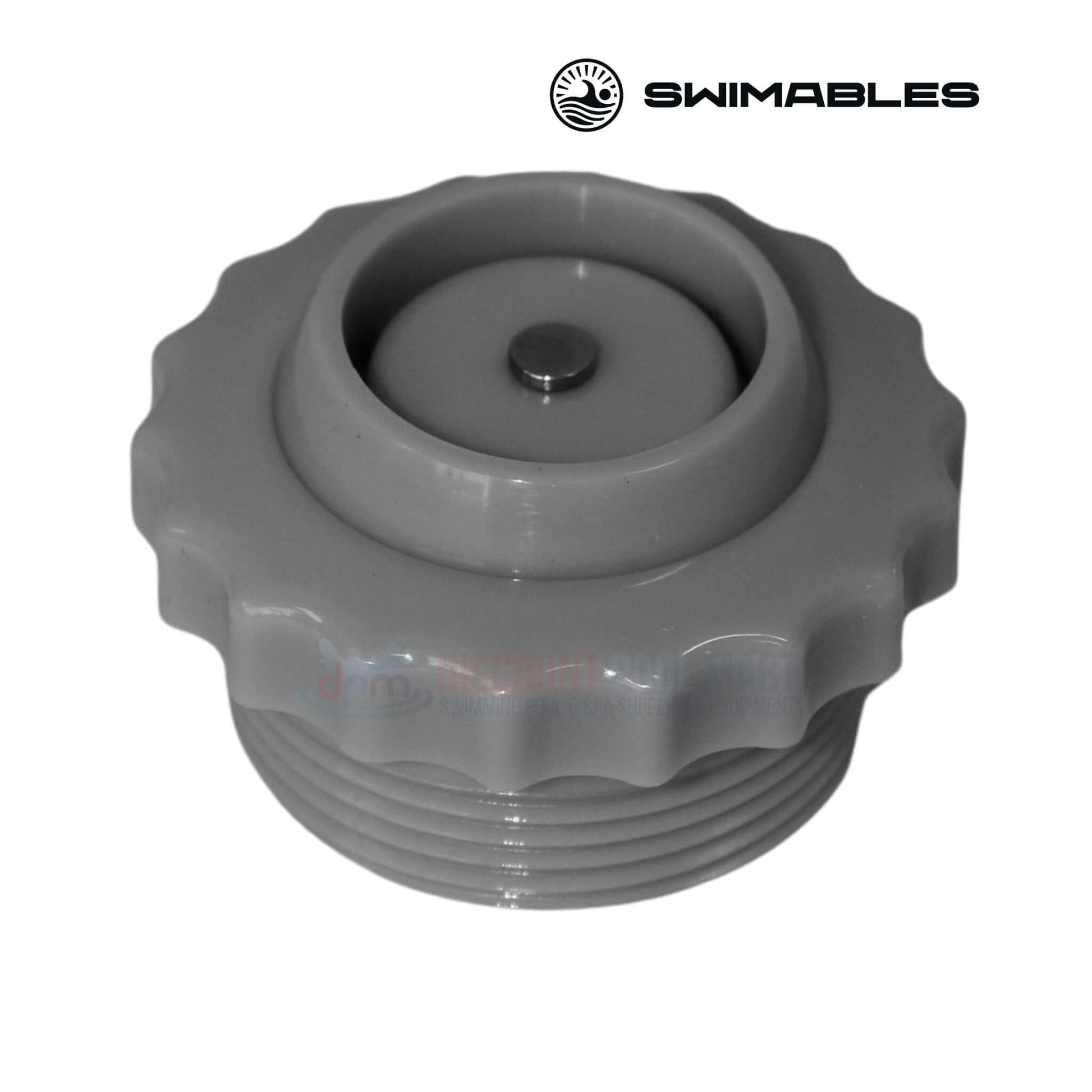 Swimables Spa Check Valve in dark gray for one-way water flow, 1.5" MPT connection - Discount Pool Mart DPM.