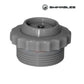 Swimables Spa Check Valve in dark gray, 1.5" MPT, prevents backflow, available at Discount Pool Mart DPM.