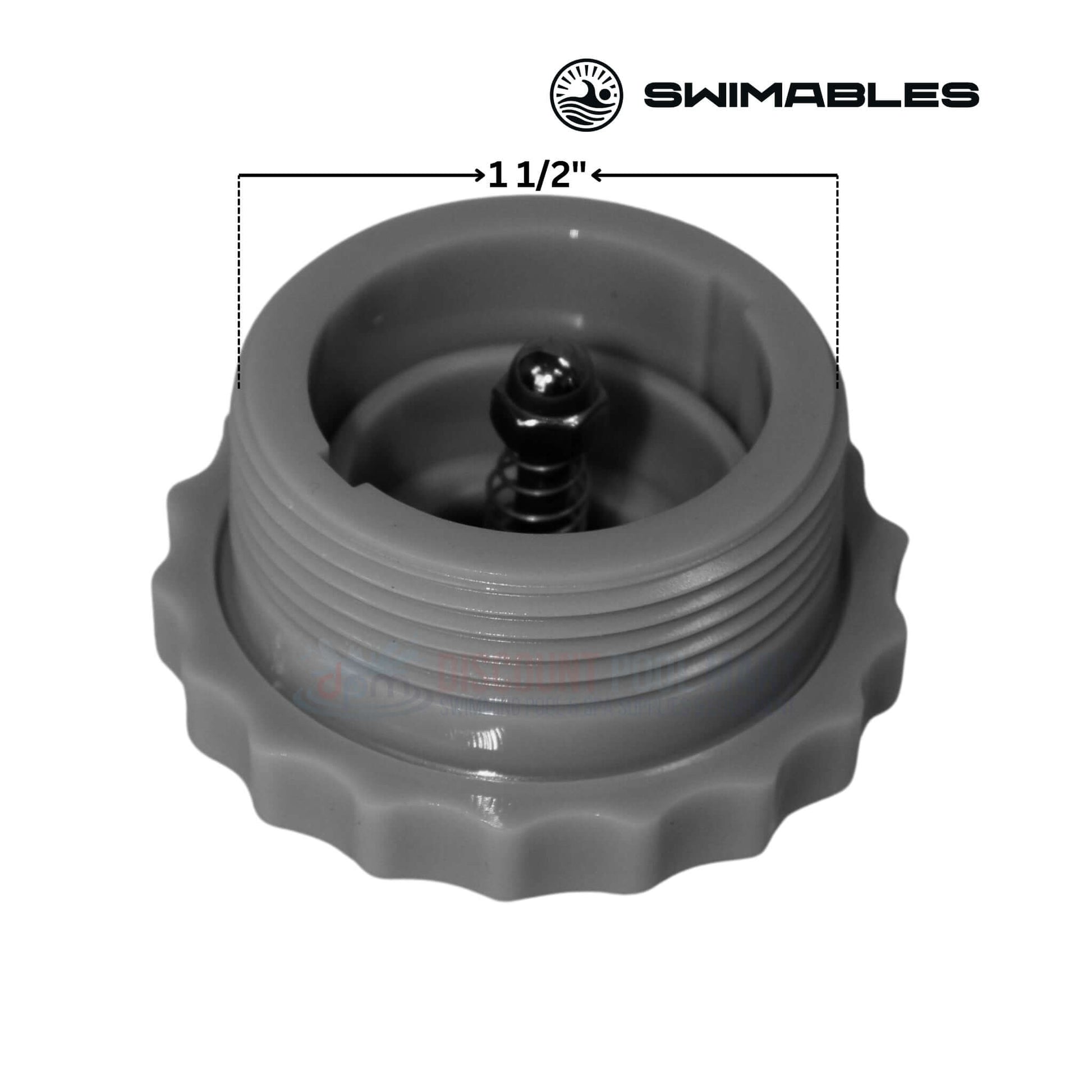 Swimables Spa Check Valve SW-32-342 in dark gray with 1.5" MPT for efficient water flow. Discount Pool Mart DPM.