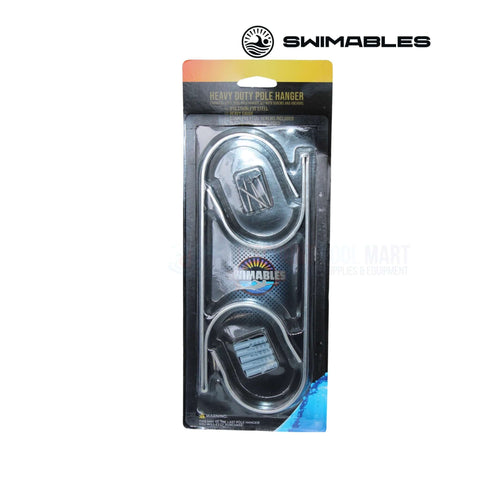 Swimables Stainless Steel Pool Pole Hanger Set SW-10-803 from Discount Pool Mart, heavy-duty organization hooks.