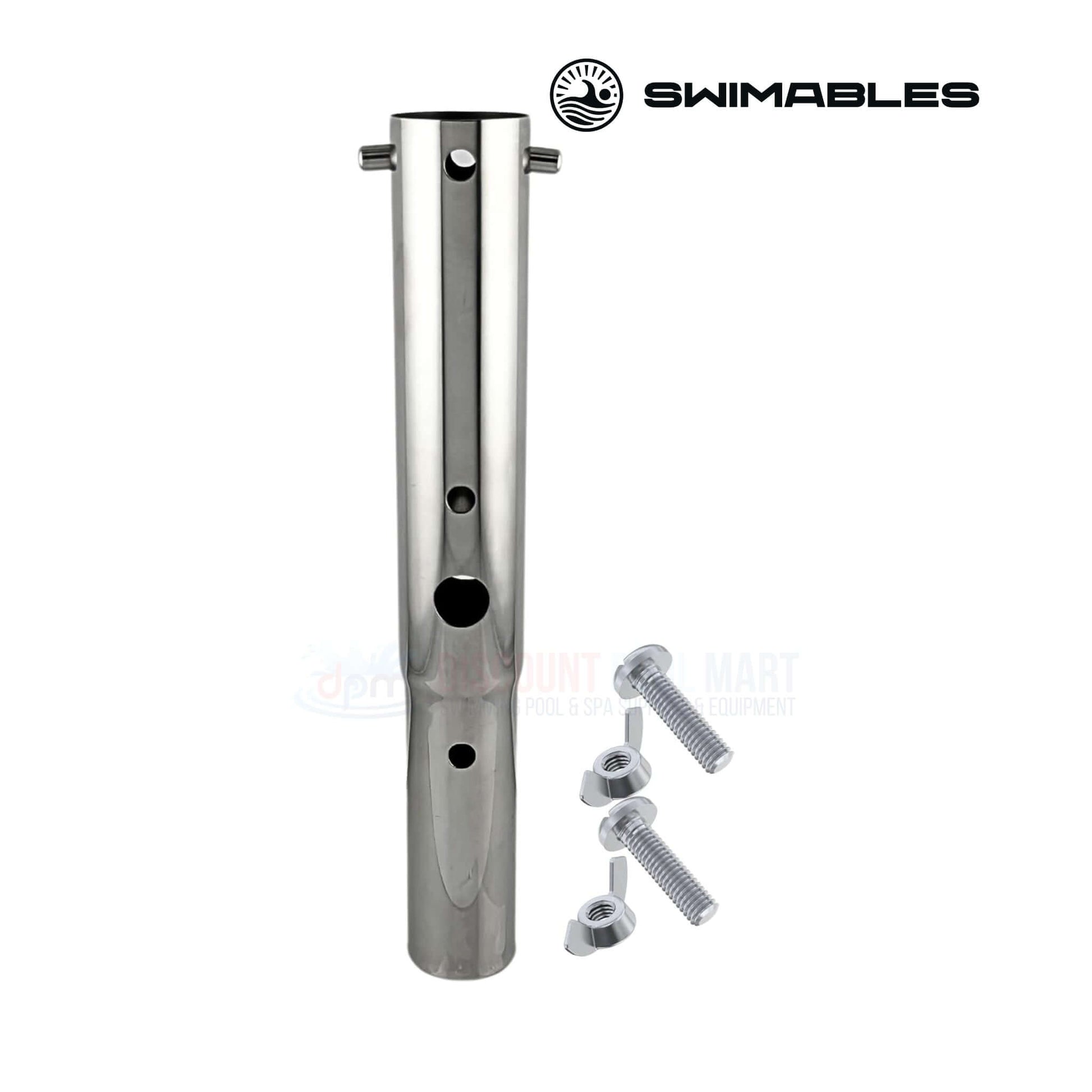 Swimables Stainless Steel Universal Pole Adapter for Pentair Poles, compatible with cleaning tools - Discount Pool Mart DPM.