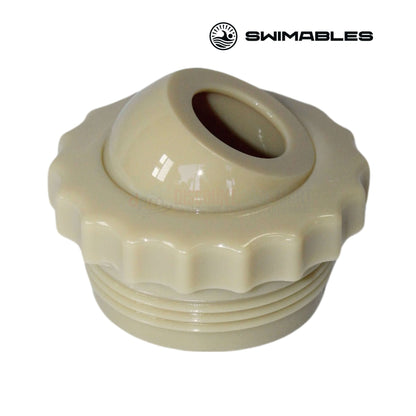 Swimables Threaded Directional Eyeball Fitting in tan, 0.75" x 1.5", available at Discount Pool Mart DPM.