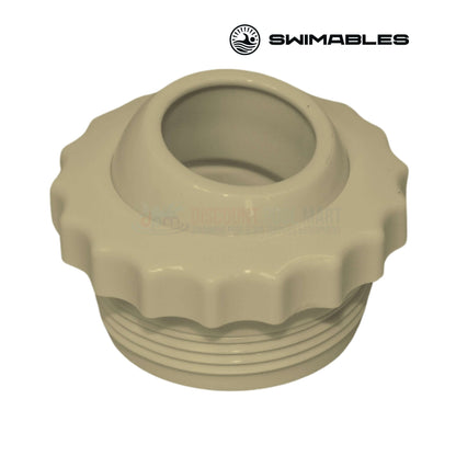 Swimables 1-Inch Threaded Directional Eyeball Fitting in Tan from Discount Pool Mart DPM for pool water flow control.