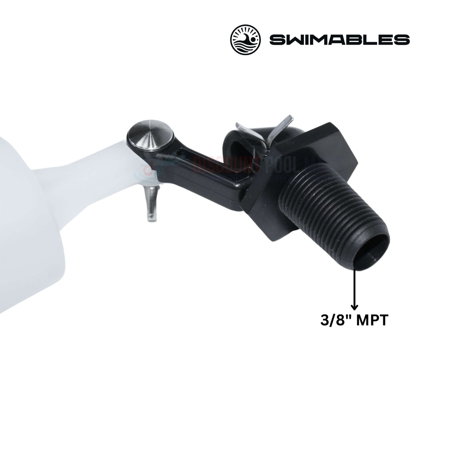 Swimables Water Leveler Float SW-30-000 with 3/8" MPT connection from Discount Pool Mart DPM for optimal water levels.