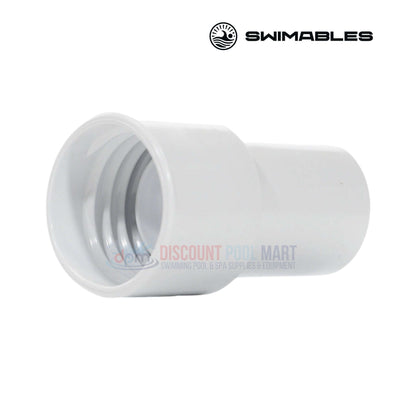 Swimables 1.5 Inch Vacuum Hose Repair Cuff, 1.5" Slip x 2" Threaded, from Discount Pool Mart DPM, durable PVC.