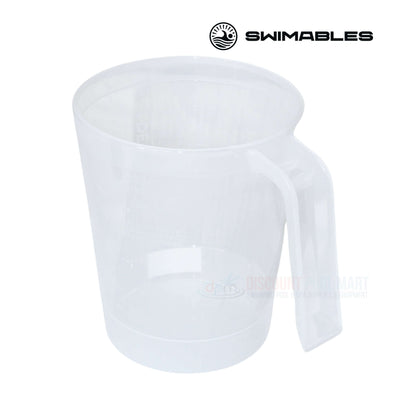 Swimables 1 Pound DE Powder Scoop SW-10-411 from Discount Pool Mart DPM, durable plastic for easy pool filter use.