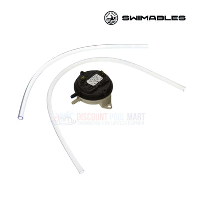 Swimables air flow switch for Pentair heaters with tubing from Discount Pool Mart DPM, model 42001-0061S.