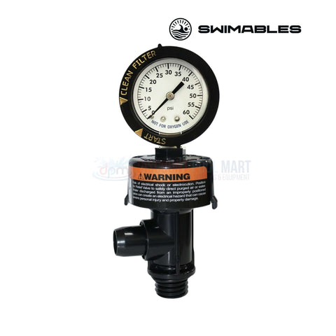 Swimables Air Relief Valve with Pressure Gauge for Pentair Filters | Discount Pool Mart DPM | Model SW-26-900