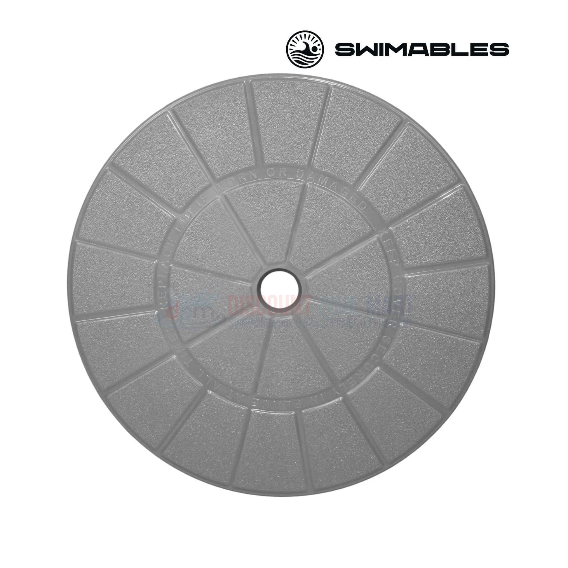 Swimables American Products skimmer lid 9.125 inch gray SW-93-114 from Discount Pool Mart DPM for optimal pool maintenance.