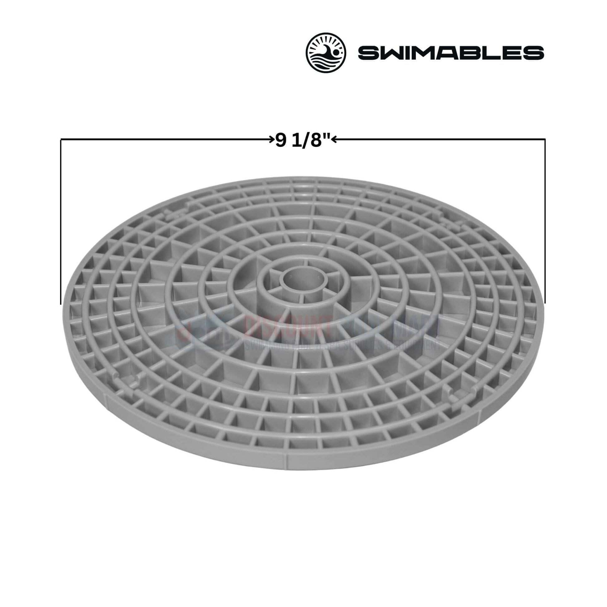 Swimables 9.125 inch gray skimmer lid for American Products, available at Discount Pool Mart DPM.