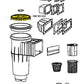 Exploded view of Swimables SW-93-114 skimmer lid parts, compatible with American Products skimmers, by Discount Pool Mart DPM.
