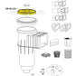 Exploded view of Swimables SW-93-115 skimmer lid and components, ideal for American Products skimmers from Discount Pool Mart DPM.