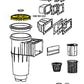 Diagram of Swimables SW-93-113 skimmer lid and components for American Products skimmers at Discount Pool Mart DPM.