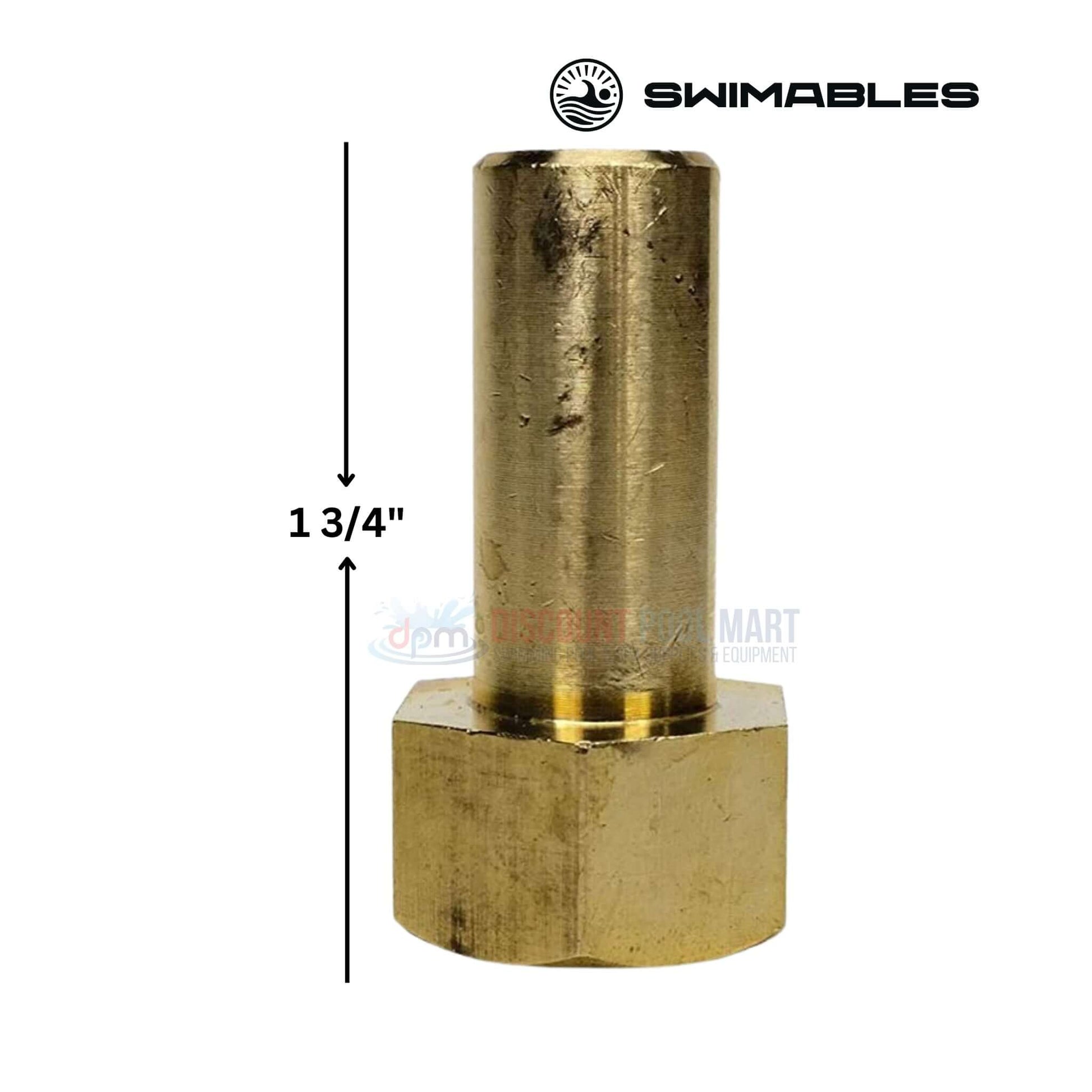 Swimables Machined Nut SW-26-997 for Pentair Filters at Discount Pool Mart, 1 3/4 inches tall, durable brass design.
