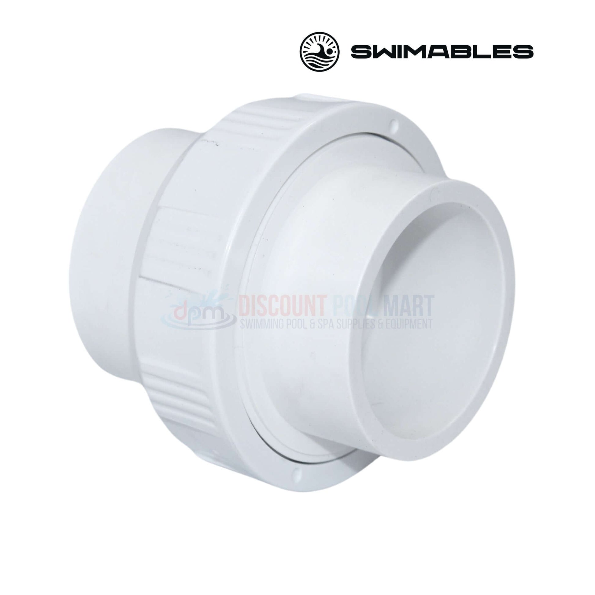 Swimables PVC Slip-to-Slip Union 1.5" SW-30-015 from Discount Pool Mart DPM, for efficient plumbing connections.