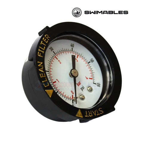 Swimables pressure gauge for Pentair filter, model 190059, back mount, accurate readings, from Discount Pool Mart DPM.