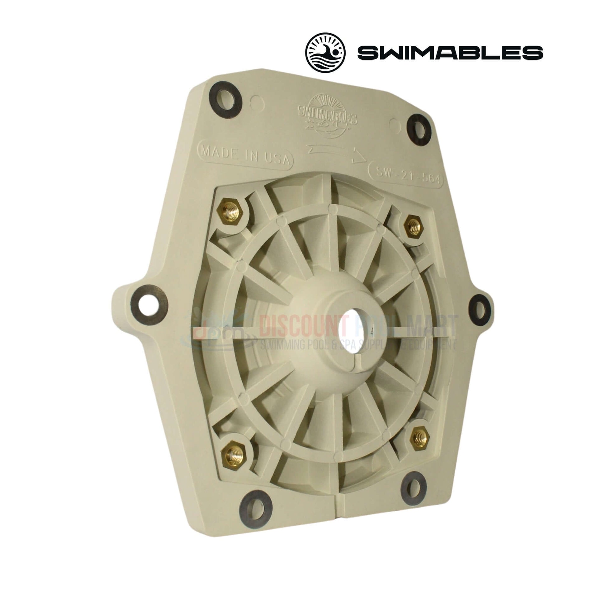 Swimables Seal Plate with Gasket and Shaft Seal for Whisperflo and Intelliflo pumps, available at Discount Pool Mart DPM.