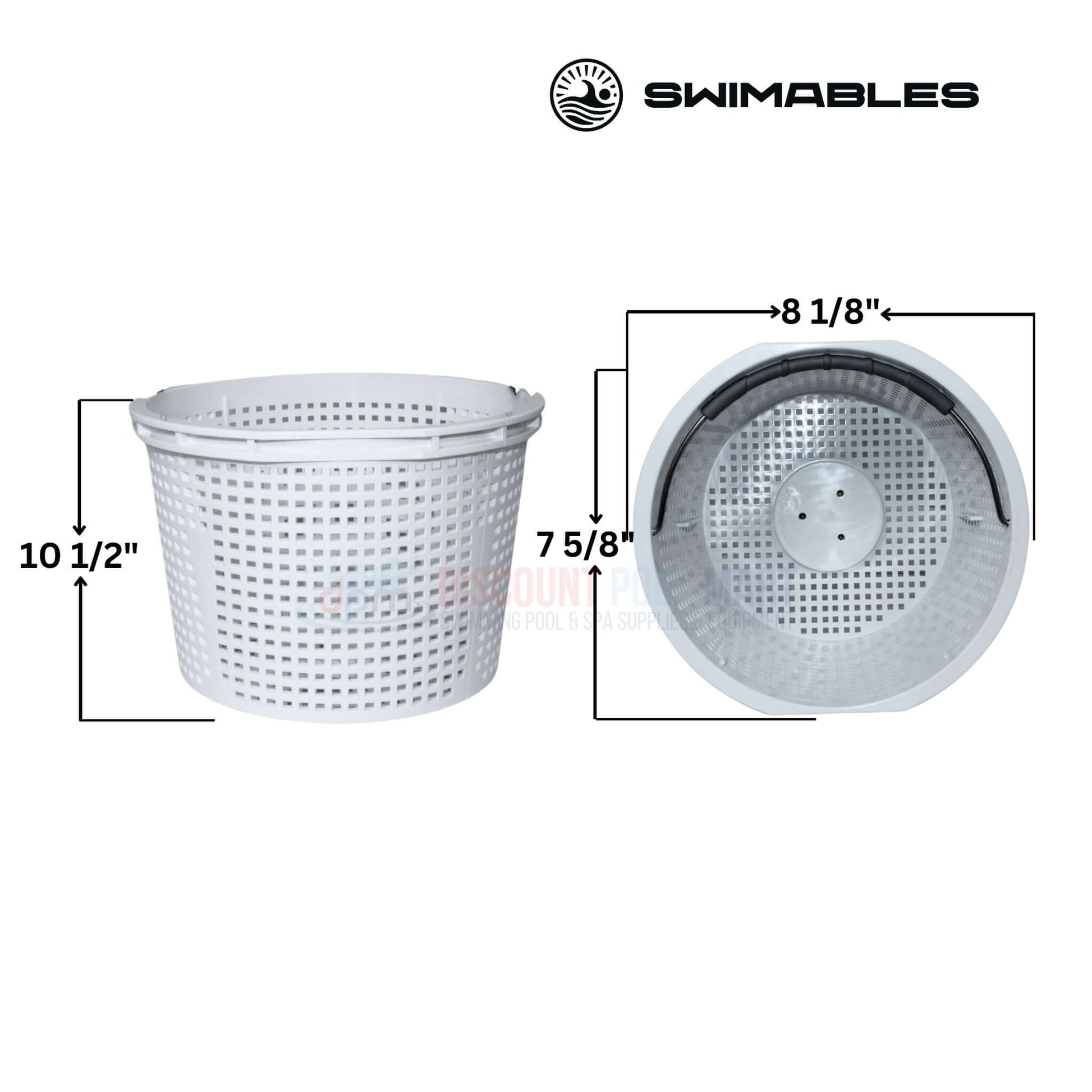 Swimables Skimmer Basket with Handle SW-91-324 dimensions for Waterway Renegade 519-3240 at Discount Pool Mart DPM