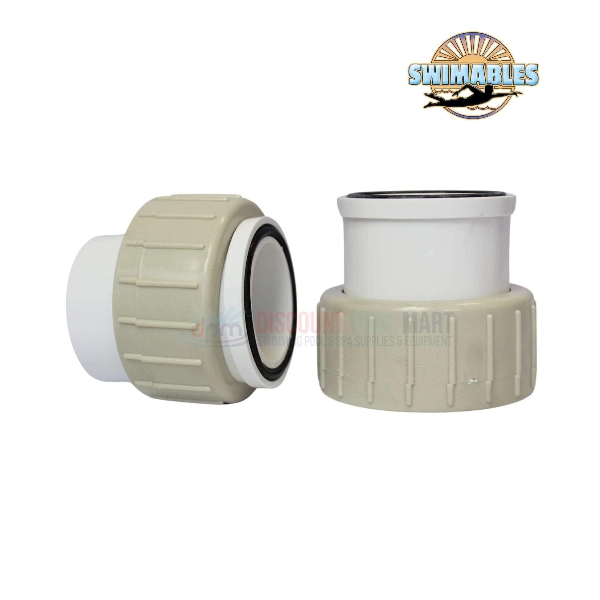 Swimables Union Kit for Pentair SW-21-350, featuring 1.5" and 2" slip connections from Discount Pool Mart DPM.