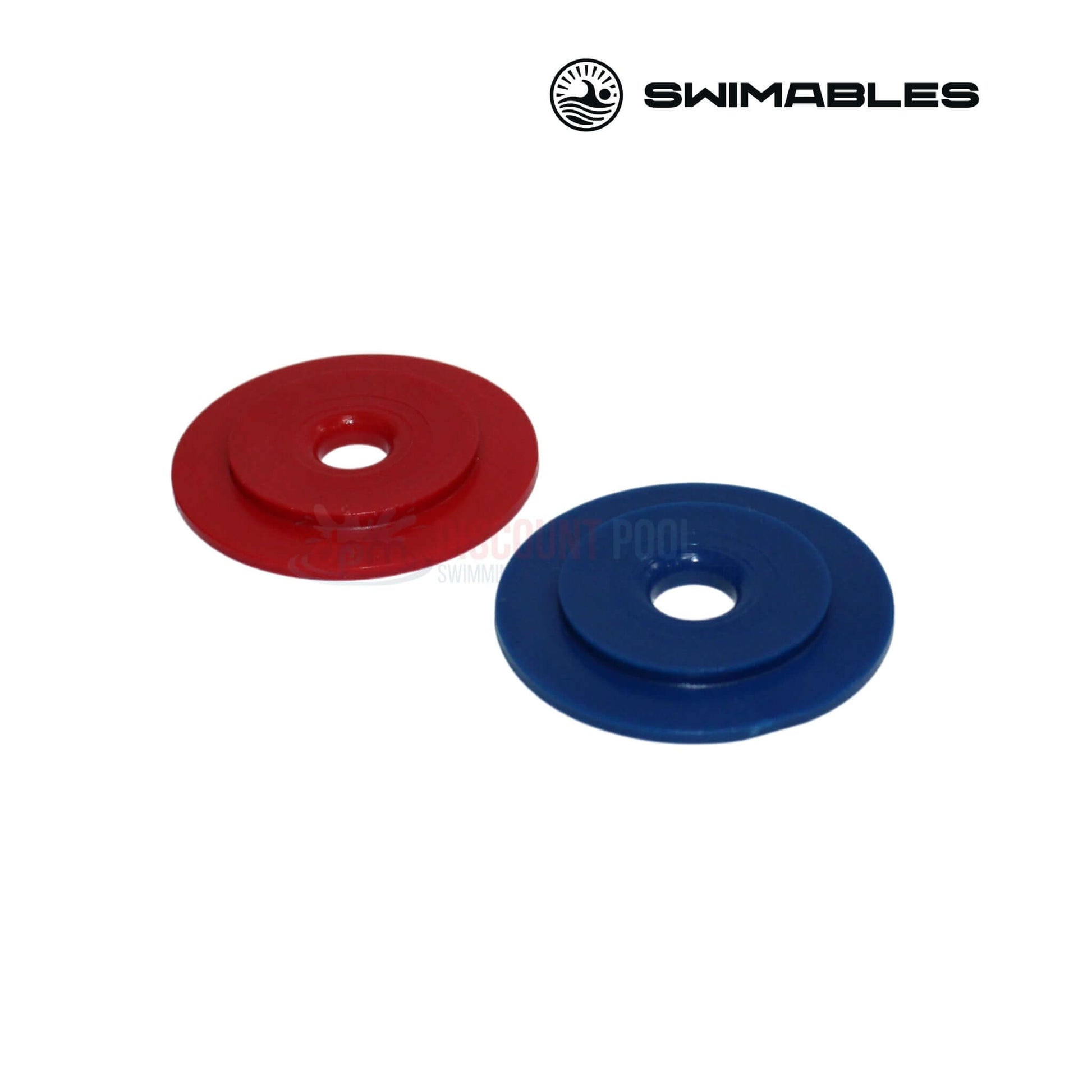 Swimables red and blue universal wall fitting connectors for Polaris cleaners, durable parts for secure leak-free connections.