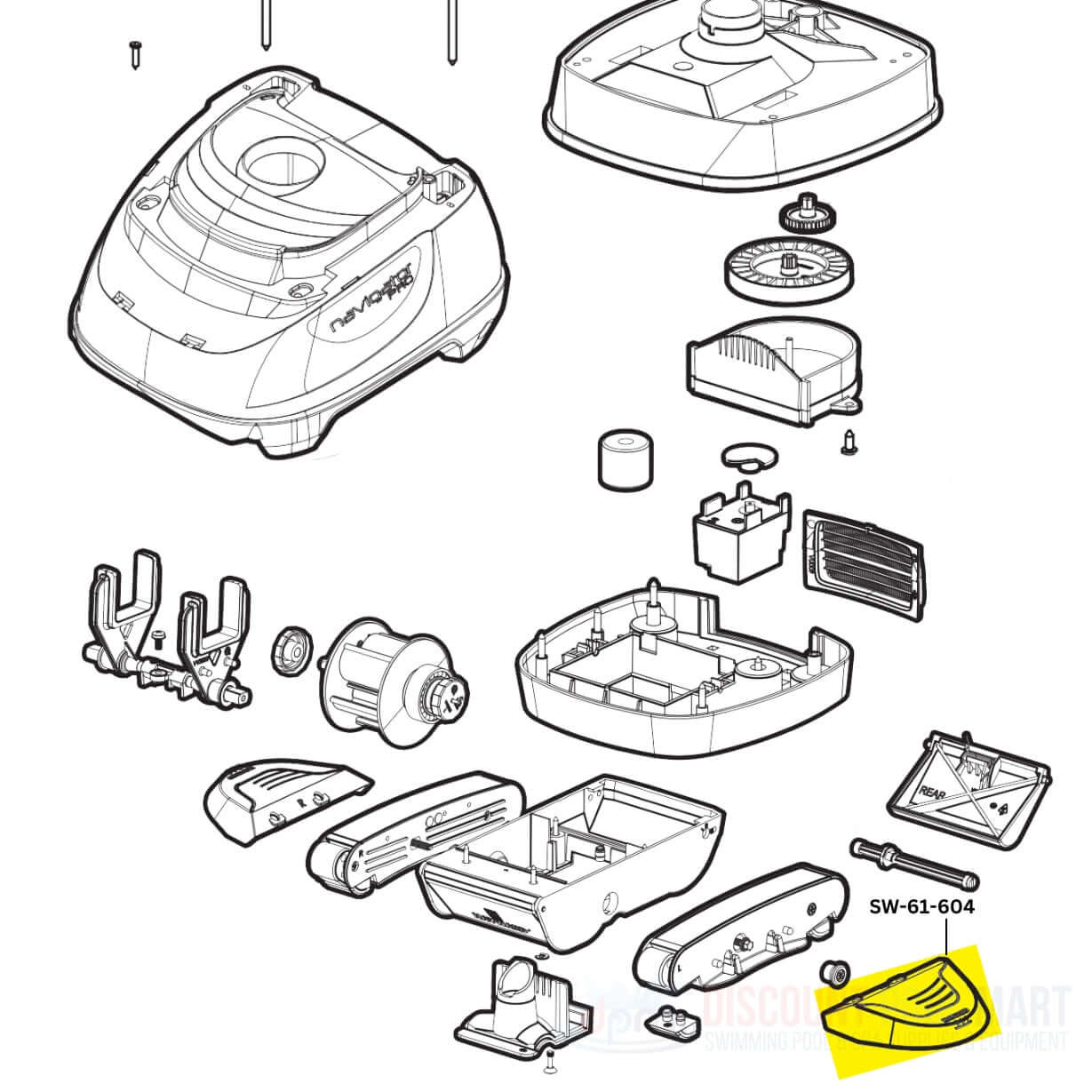Swimables Wing Kit SW-61-604 parts diagram for Hayward Navigator Pool Vac at Discount Pool Mart DPM.