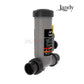 Jandy TruChlor Erosion Feeder Chlorinator, SKU TCLVSCG, grey color, designed for efficient chlorine delivery in pools, Discount Pool Mart.