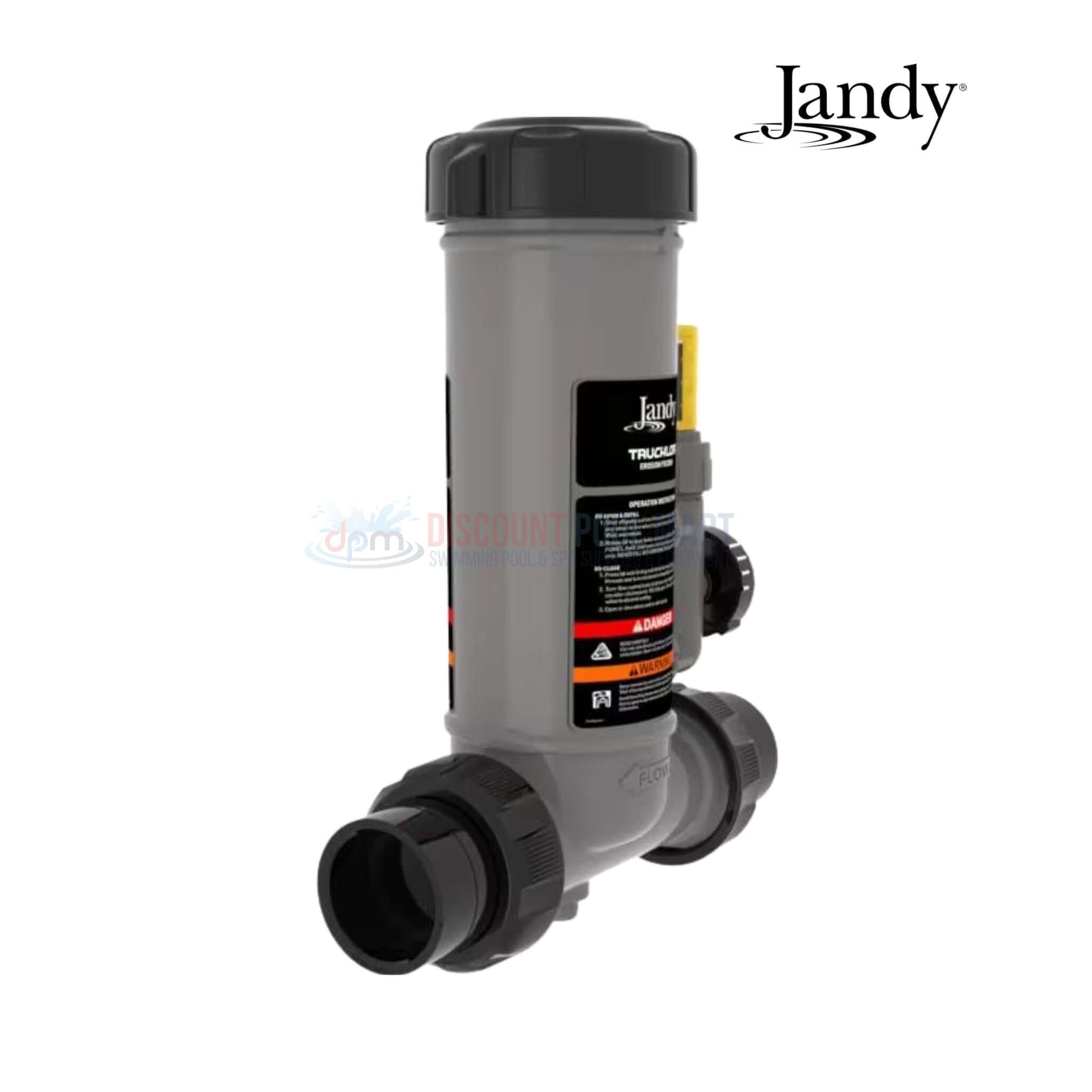Jandy TruChlor Erosion Feeder Chlorinator, SKU TCLVSCG, grey color, designed for efficient chlorine delivery in pools, Discount Pool Mart.