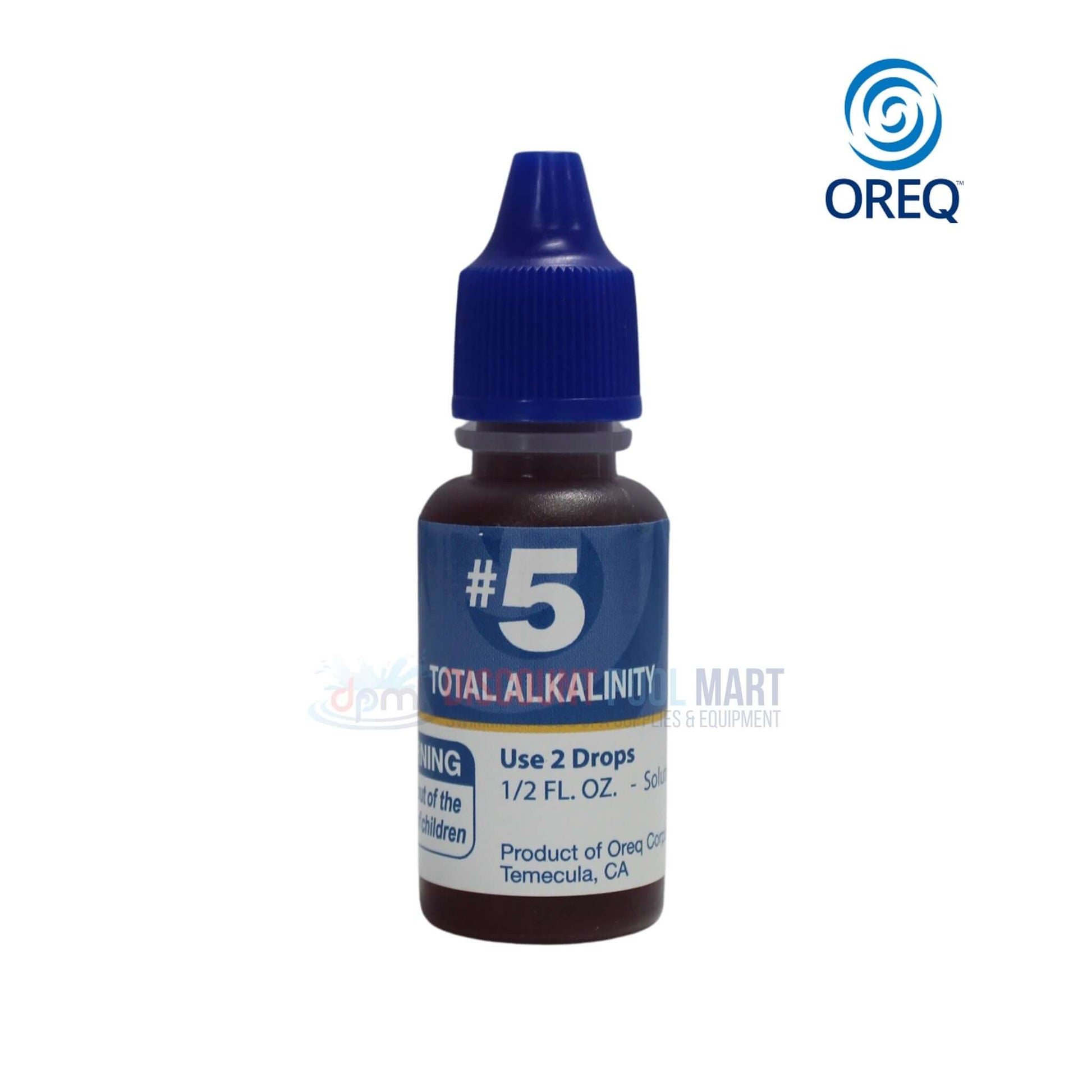 #5 Total Alkalinity reagent bottle from TK400 | Oreq 4-Way Pool Water Test Kit, ideal for checking pool supplies at Discount Pool Mart.