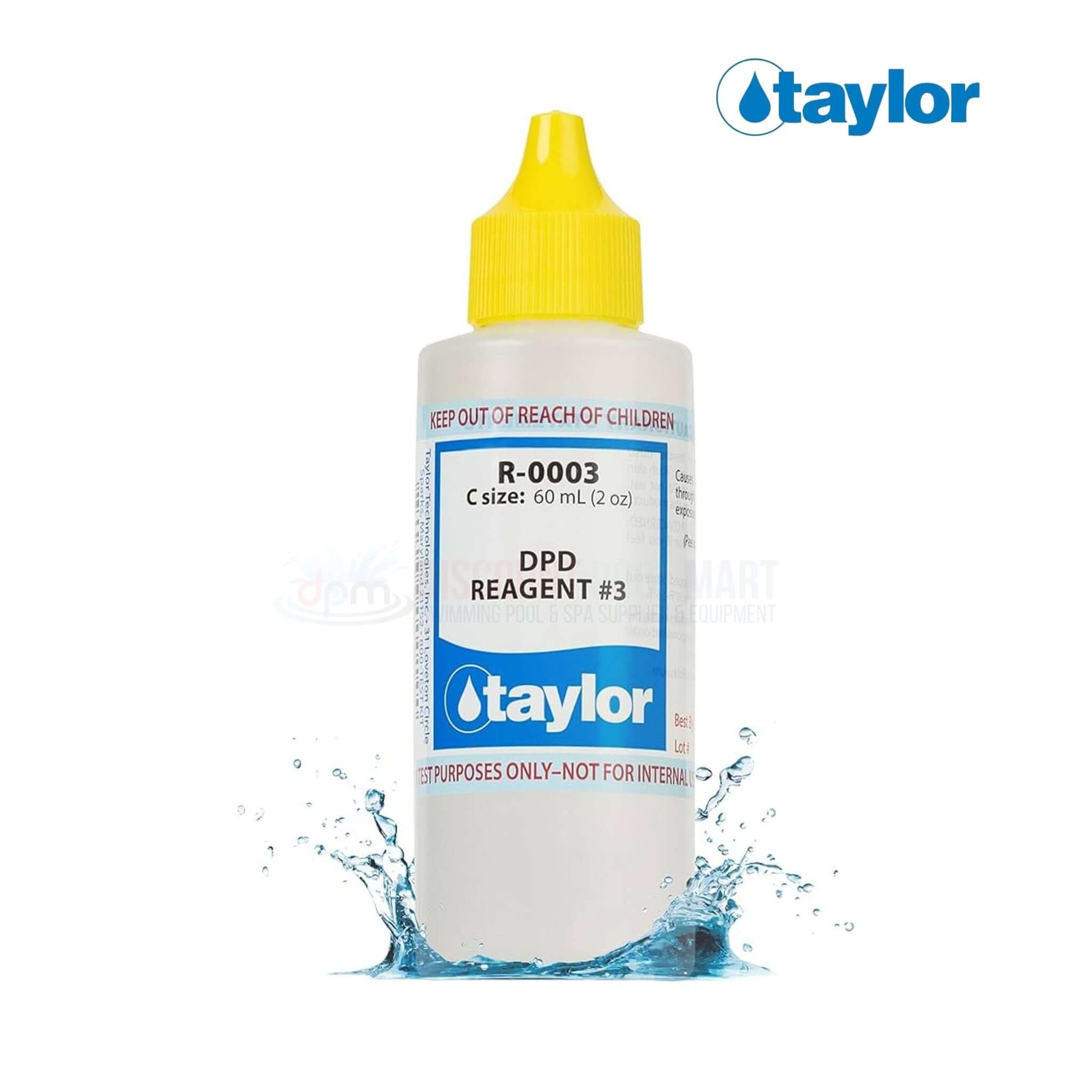 Taylor DPD Reagent #3 (R-0003-C) 2 oz bottle for chlorine testing by Discount Pool Mart DPM.